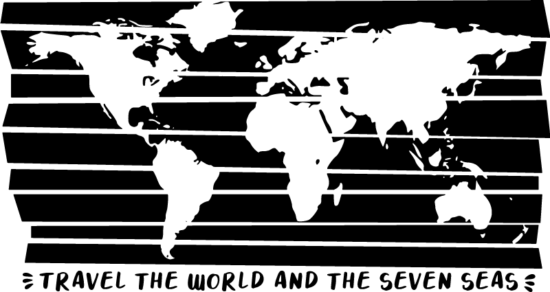 Tapete vinílico de mapa mundial para viajar pelo mundo - TenStickers