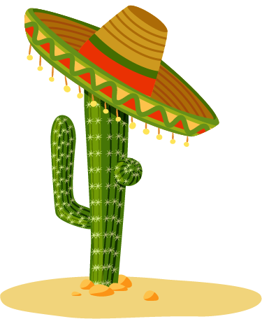 Tapete vinílico criança sombrero mexicano - TenStickers