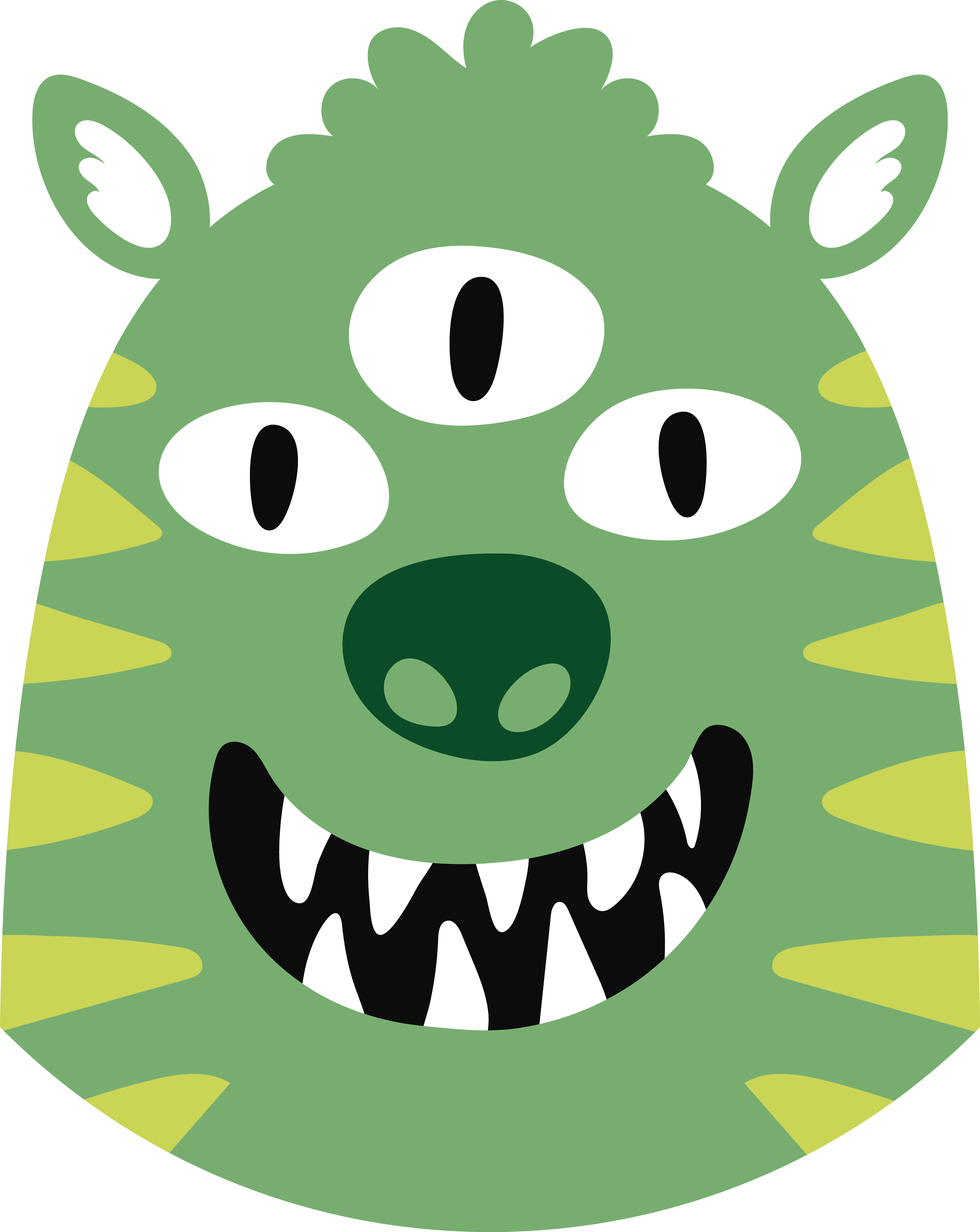 Tapete vinílico criança monstro feliz infantil - TenStickers
