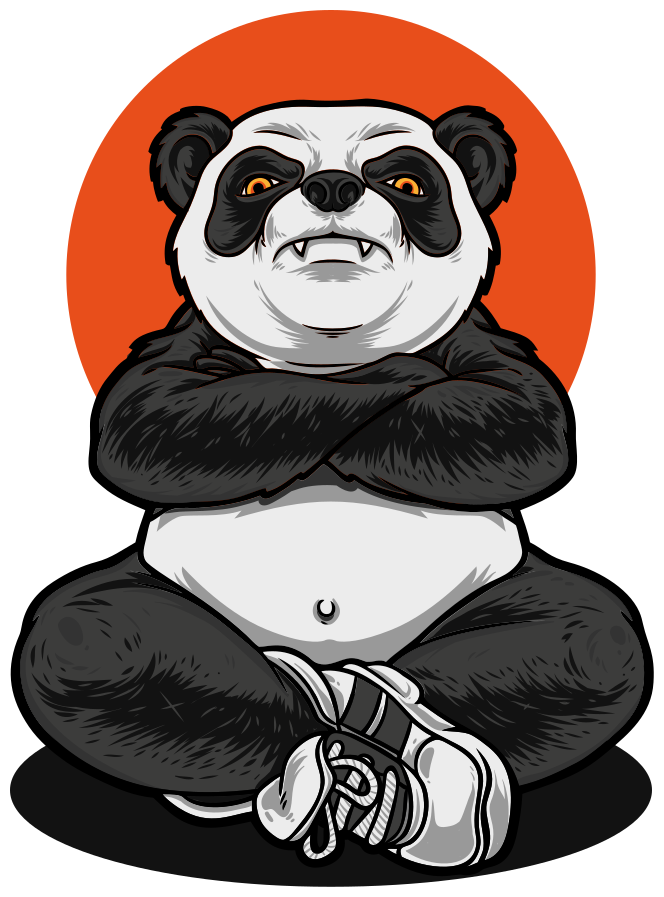 Tapete vinílico criança panda bandido - TenStickers