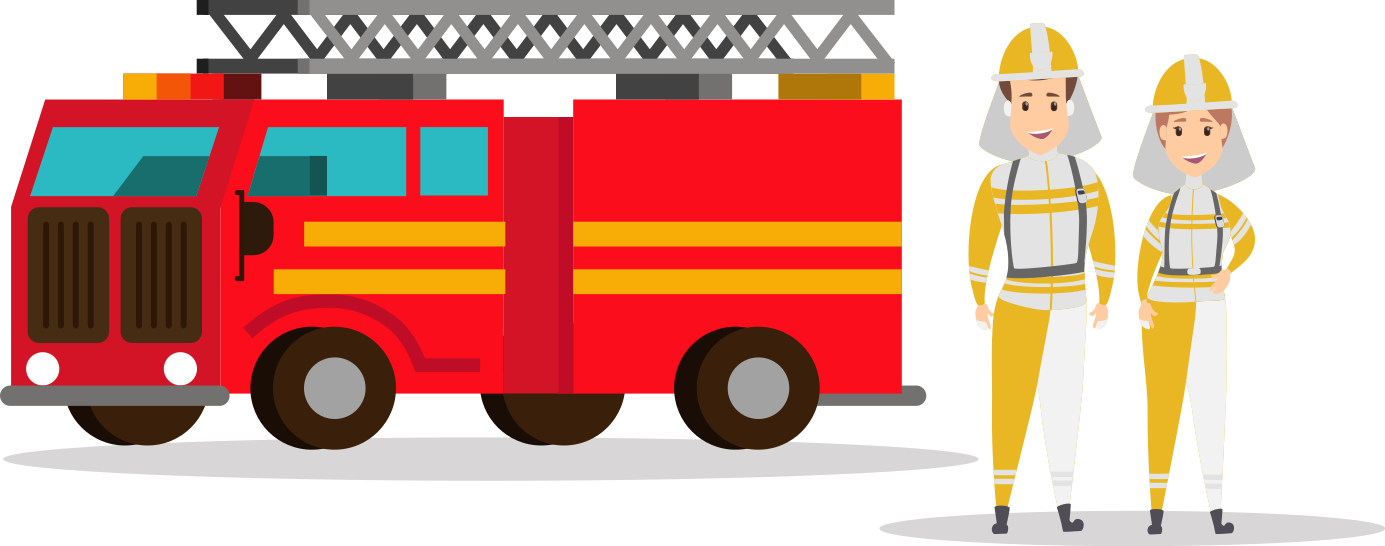 Tapete vinílico criança carro de bombeiro - TenStickers