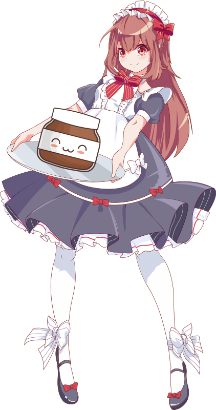 Tapete vinílico criança menina anime com nutella - TenStickers