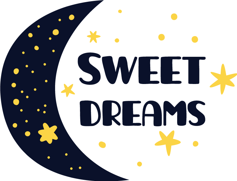 Tapete vinílico criança sonhos doces com lua e estrelas - TenStickers