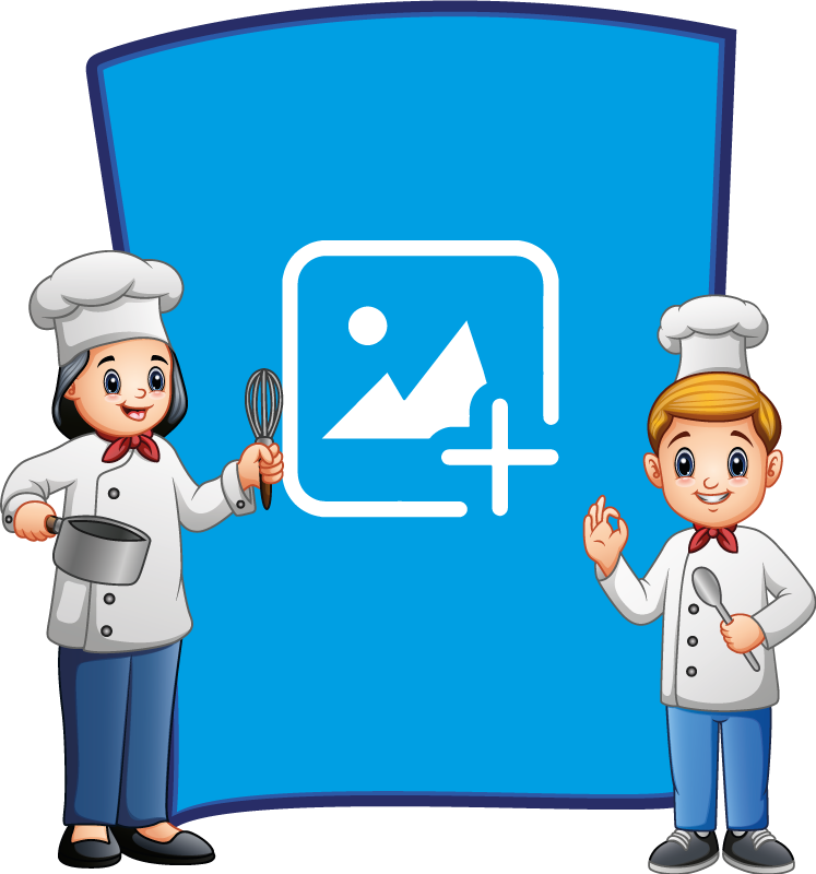 Tapete vinílico criança porta-retrato chef infantil - TenStickers