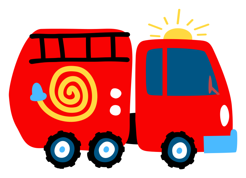 Tapete vinílico criança veículo vermelho brincalhão - TenStickers