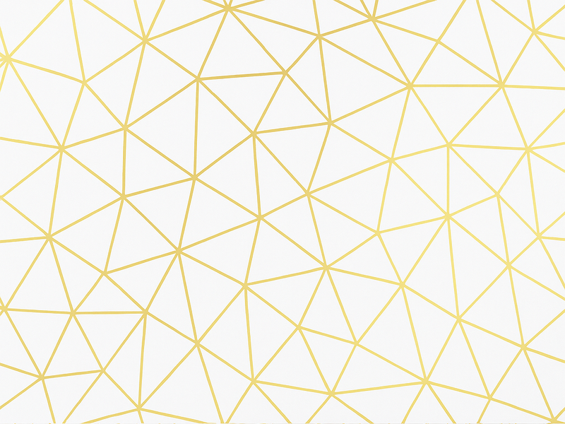 Tapete vinílico geométricas prisma geométrico dourado - TenStickers
