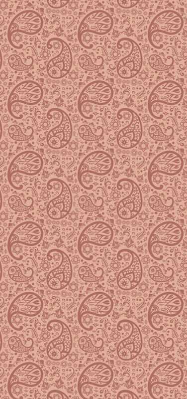 Tapete vinílico cozinha padrão paisley - TenStickers