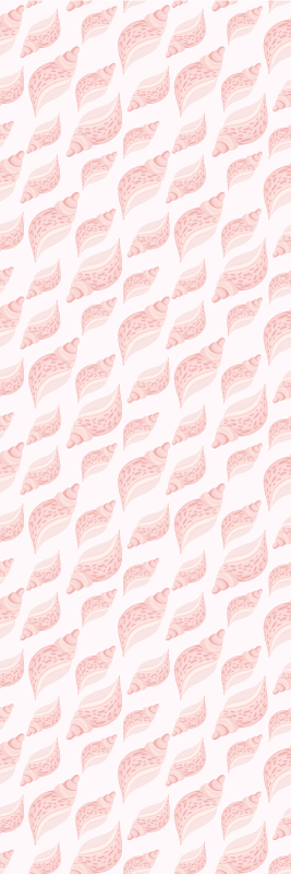 Tapete vinílico quarto com padrão de conchas rosa - TenStickers