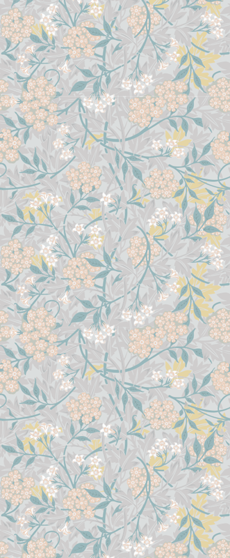 Tapete vinílico quarto padrão floral elegante anos 80 - TenStickers