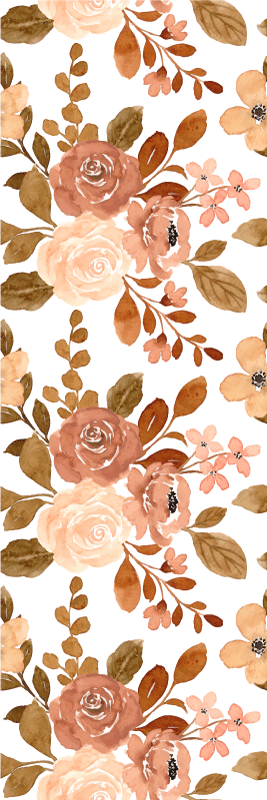 Tapete vinílico quarto flores elegantes em rosa pastel - TenStickers