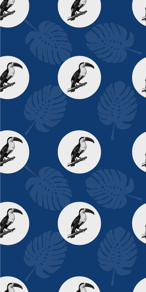 Tapete vinílico quarto com design de pássaro azul africano - TenStickers
