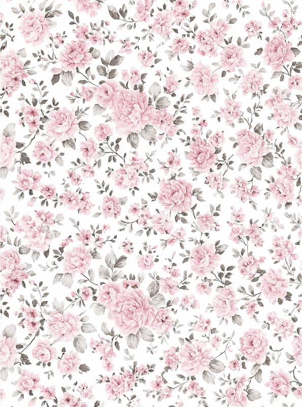 Tapete vinílico quarto com design de flores grandes retrô - TenStickers