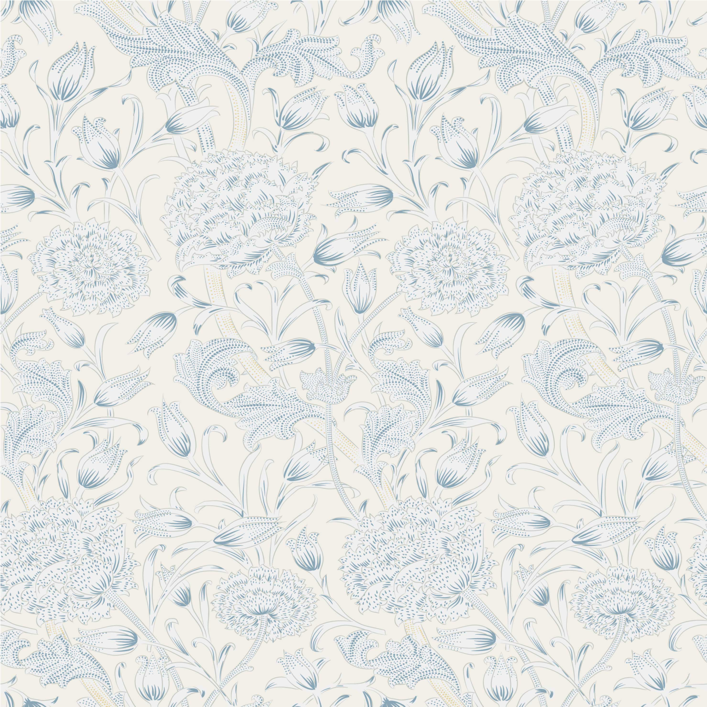 Tapete vinílico quarto padrão floral para armário - TenStickers