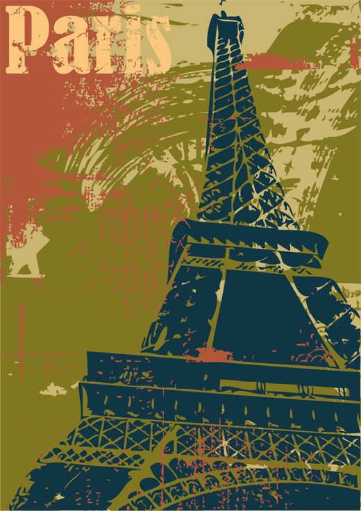 Tapete vinílico quarto vinil decorativo paris pôster - TenStickers