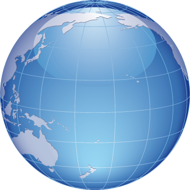 Tapete vinílico quarto mundo azul océano pacífico - TenStickers