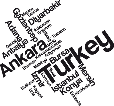 Tapete vinílico quarto texto decorativo turquia - TenStickers