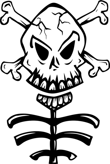 Tapete vinílico quarto caveira e tronco - TenStickers