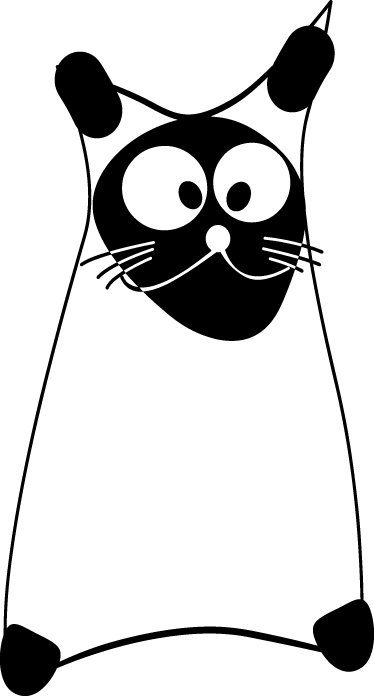 Tapete vinílico quarto gato com traços brancos - TenStickers