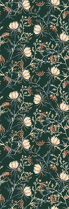 Tapete vinílico quarto estilo restore emrald - TenStickers