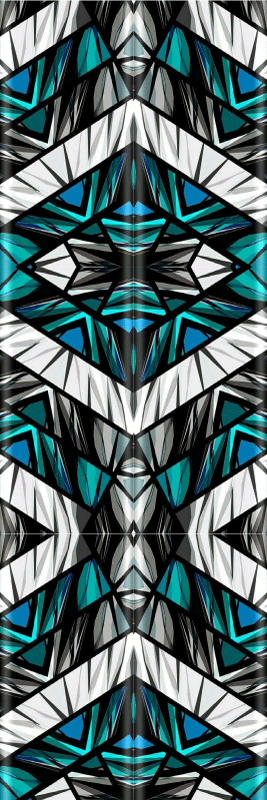 Tapete vinílico quarto grafite legal em preto, azul e branco - TenStickers