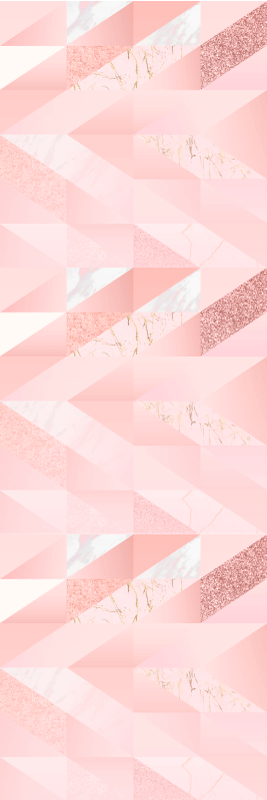 Tapete vinílico quarto fundo geométrico rosa feminino - TenStickers