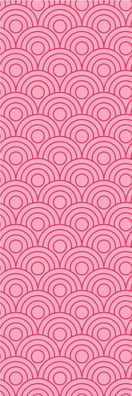 Tapete vinílico quarto em formas rosa claro e escuro - TenStickers