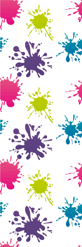 Tapete vinílico quarto em explosão de cores - TenStickers