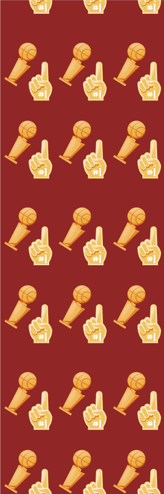 Tapete vinílico quarto padrão de basquete - TenStickers