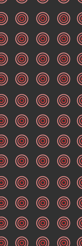 Tapete vinílico quarto padrão geométrico redondo vermelho - TenStickers