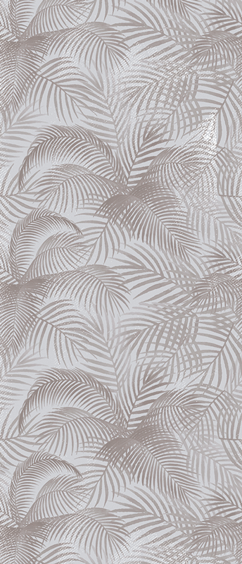 Tapete vinílico quarto botânico elegante cinza 80's - TenStickers