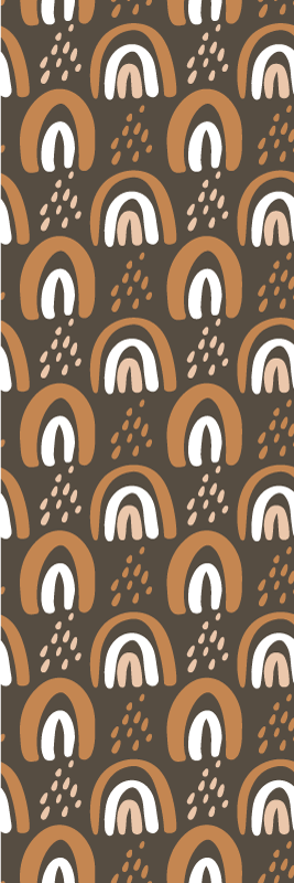 Tapete vinílico quarto com padrão de arco-íris e gotas - TenStickers