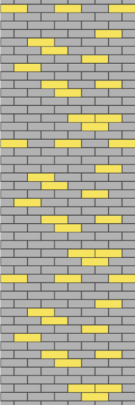 Tapete vinílico quarto padrão tijolo pantone - TenStickers