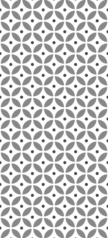 Tapete vinílico quarto círculos sem emenda estilo nórdico - TenStickers