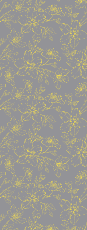 Tapete vinílico quarto floral pantone - TenStickers