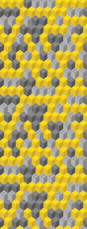 Tapete vinílico quarto blocos de construção pantone - TenStickers