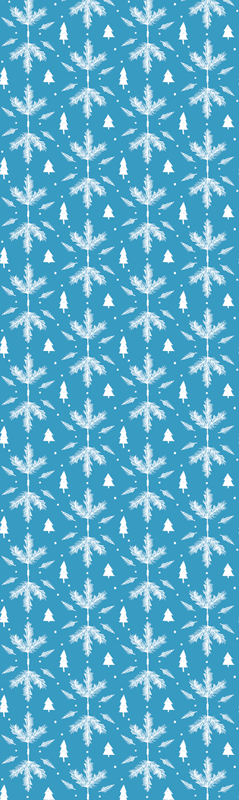 Tapete vinílico quarto estilo nórdico folk azul - TenStickers