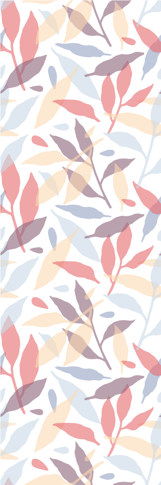 Tapete vinílico quarto ramos de árvore coloridos - TenStickers