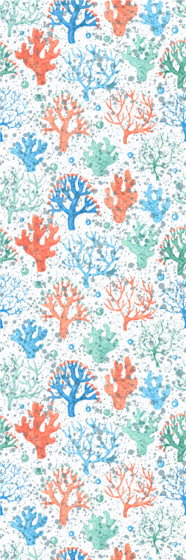 Tapete vinílico quarto respingo de algas - TenStickers