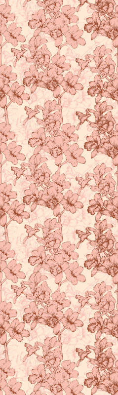 Tapete vinílico quarto flores 3d vintage - TenStickers