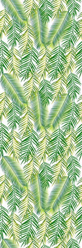 Tapete vinílico quarto com plantas ornamentais verdes - TenStickers