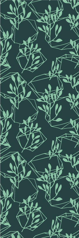 Tapete vinílico quarto plantas vintage verdes - TenStickers