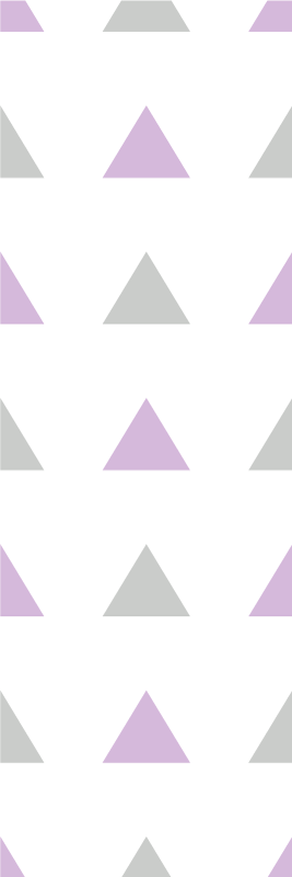 Tapete vinílico quarto triângulos cinza e roxo - TenStickers