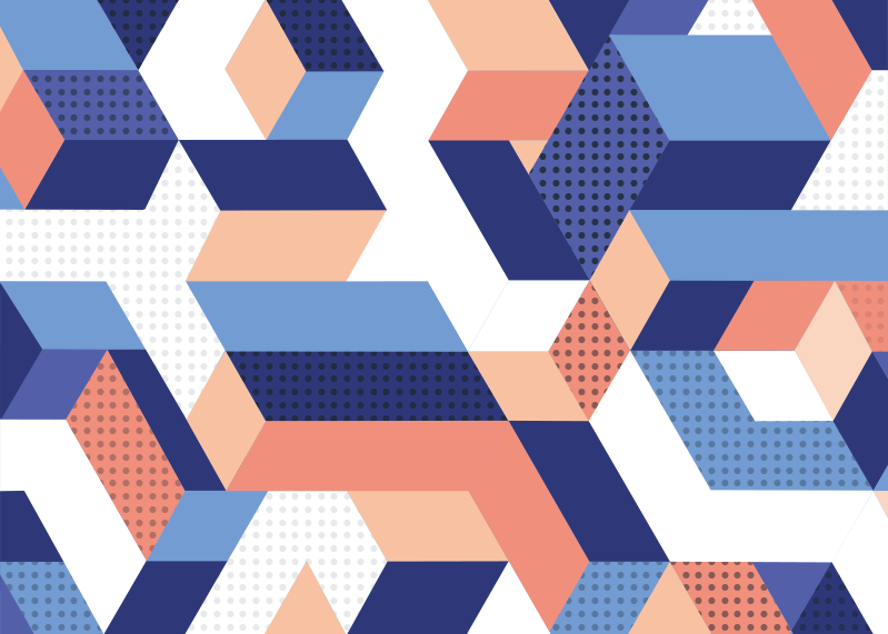 Tapete de vinil geométrico 3d moderno - TenStickers