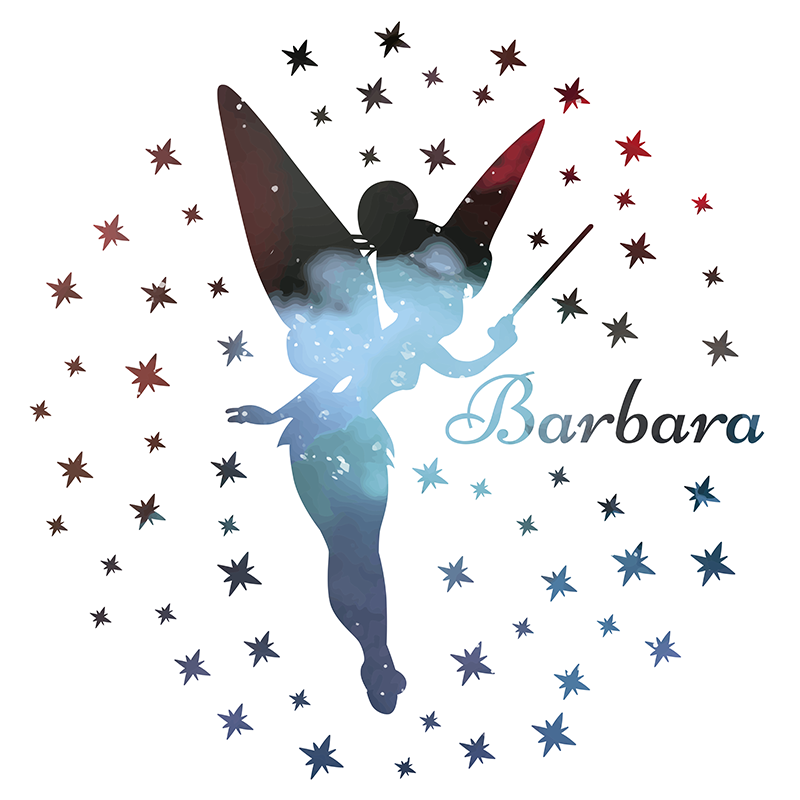 Tapete de vinil infantil Fada com nome - TenStickers