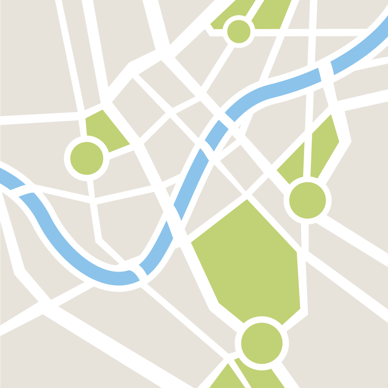 Tapete vinílico infantis playground do mapa da cidade - TenStickers