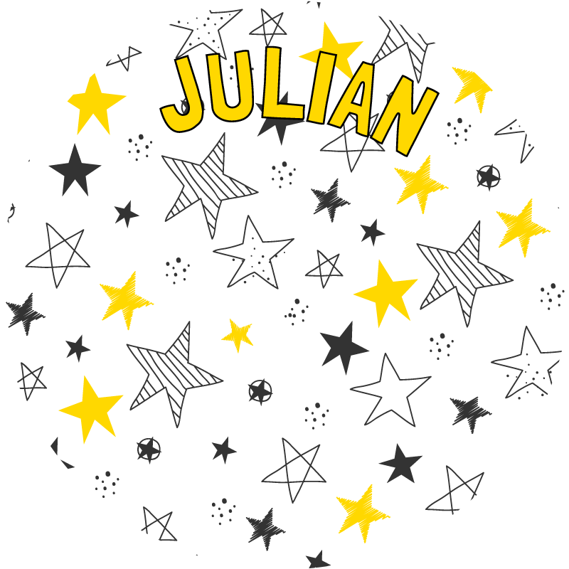 Tapete de vinil de estrelas personalizável redondo  - TenStickers