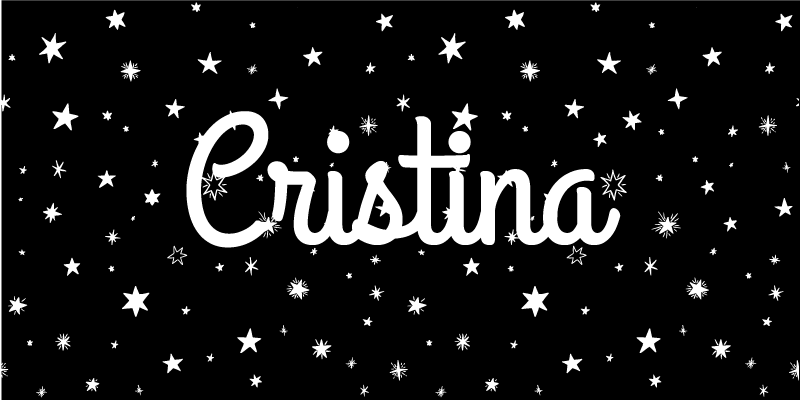 Tapete do vinil personalizável noite estrelada com nome - TenStickers