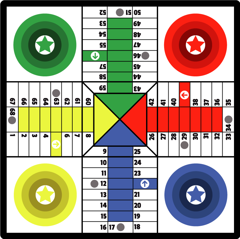 Tapete de vinil de jogo de tabuleiro de parchis deslumbrante - TenStickers