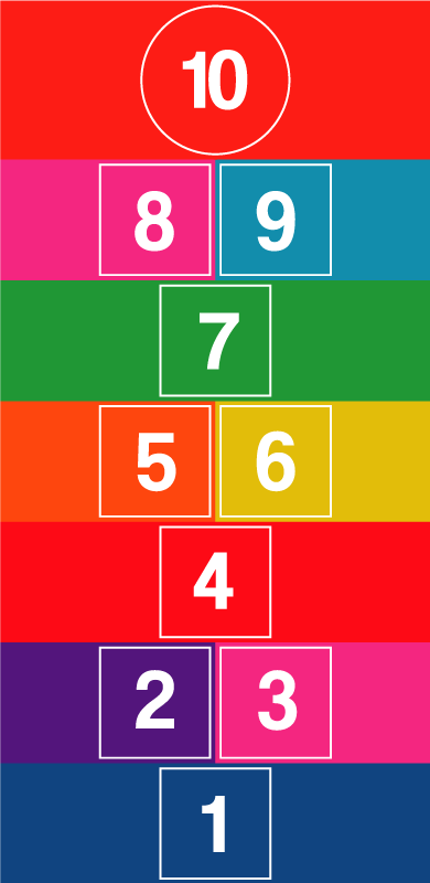 Tapete de vinil infantil Amarelinha - TenStickers