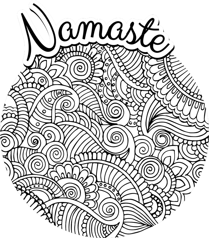 Tapete de vinil de mandala namaste - TenStickers